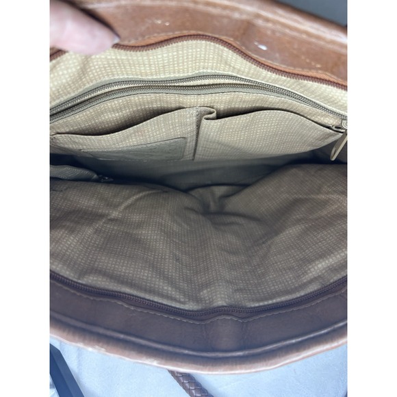 Brighton Woven‎ Jute Rope Shoulder Tote Bag Leather Strap Tan Brown Boho Beach - Picture 10 of 14